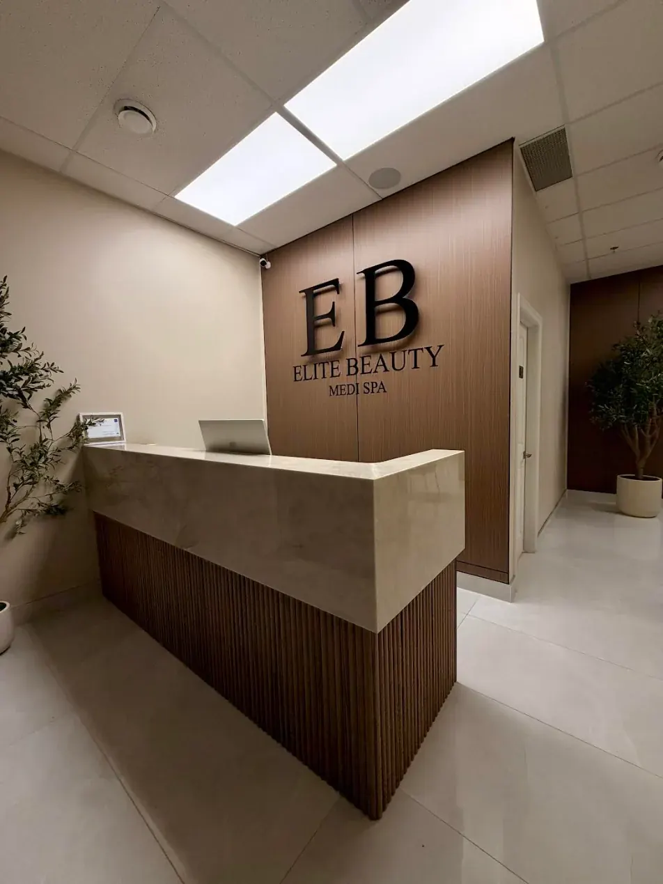 The reception at Elite Beauty Medi Spa