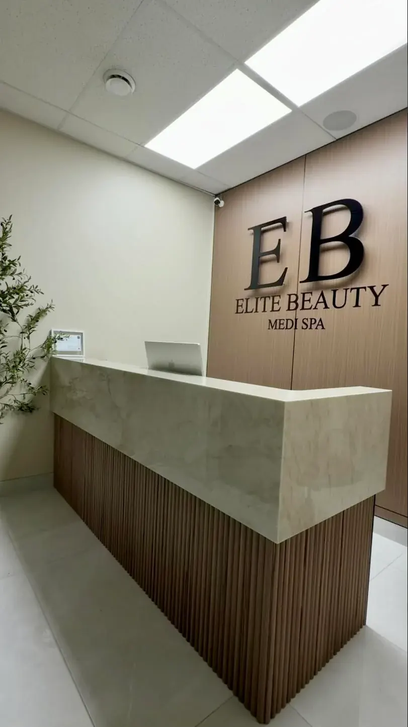 The reception at Elite Beauty Medi Spa, Edmonton